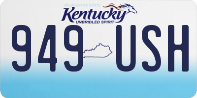 KY license plate 949USH