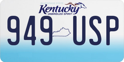 KY license plate 949USP