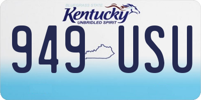 KY license plate 949USU