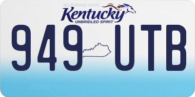 KY license plate 949UTB