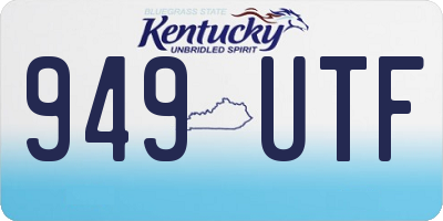 KY license plate 949UTF