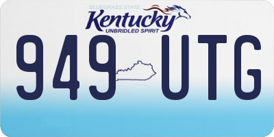 KY license plate 949UTG