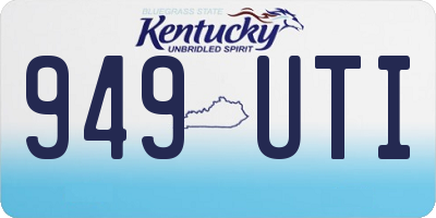KY license plate 949UTI