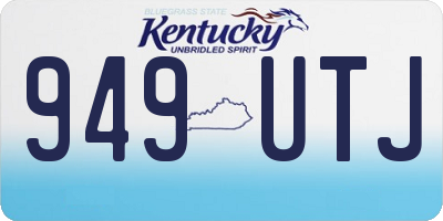 KY license plate 949UTJ
