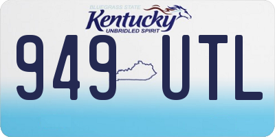 KY license plate 949UTL