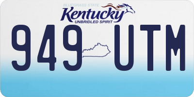 KY license plate 949UTM