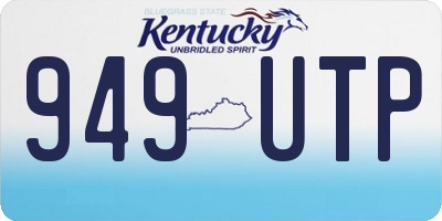 KY license plate 949UTP