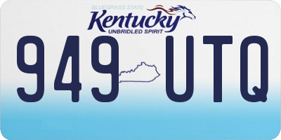 KY license plate 949UTQ