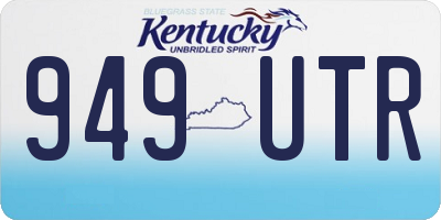 KY license plate 949UTR