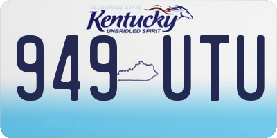 KY license plate 949UTU
