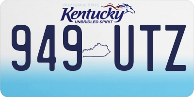 KY license plate 949UTZ