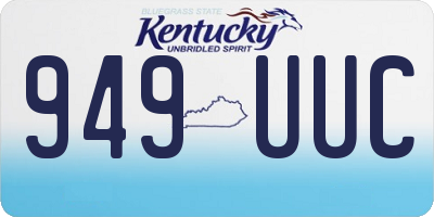 KY license plate 949UUC