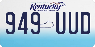 KY license plate 949UUD
