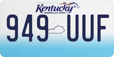 KY license plate 949UUF