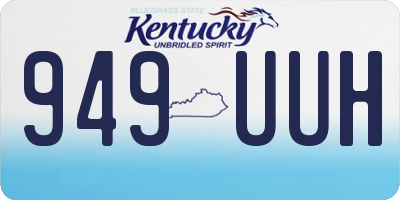 KY license plate 949UUH