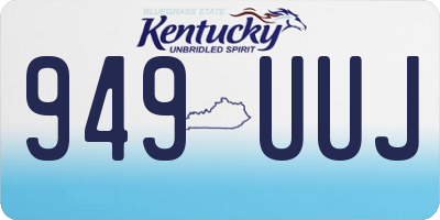 KY license plate 949UUJ