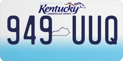 KY license plate 949UUQ