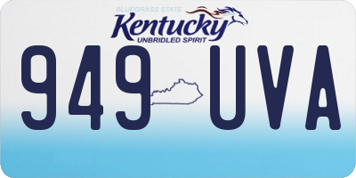 KY license plate 949UVA