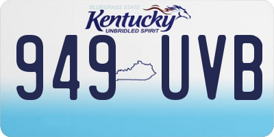 KY license plate 949UVB