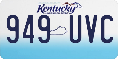 KY license plate 949UVC