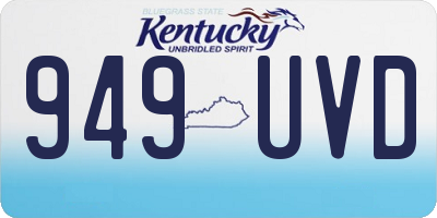 KY license plate 949UVD