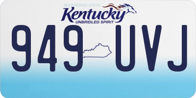 KY license plate 949UVJ