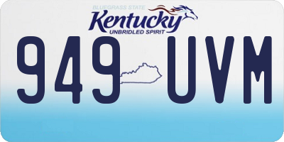 KY license plate 949UVM