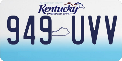 KY license plate 949UVV