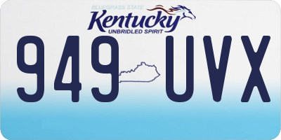 KY license plate 949UVX