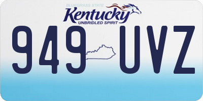 KY license plate 949UVZ