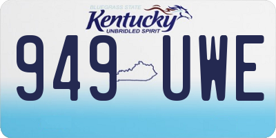 KY license plate 949UWE