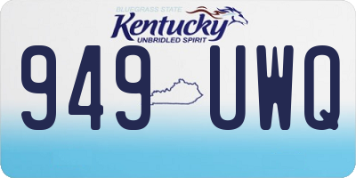 KY license plate 949UWQ