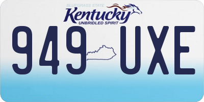 KY license plate 949UXE