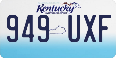 KY license plate 949UXF