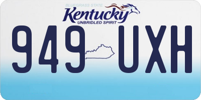 KY license plate 949UXH