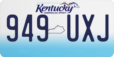 KY license plate 949UXJ
