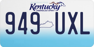 KY license plate 949UXL