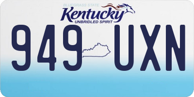 KY license plate 949UXN