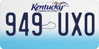 KY license plate 949UXO
