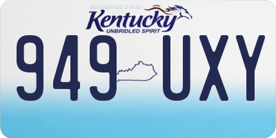 KY license plate 949UXY