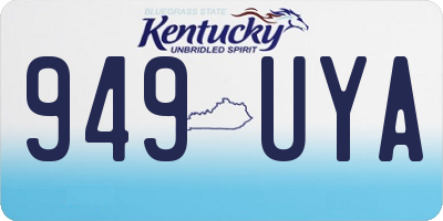 KY license plate 949UYA