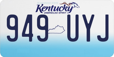 KY license plate 949UYJ
