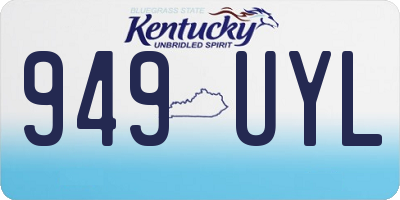 KY license plate 949UYL