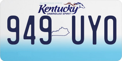 KY license plate 949UYO