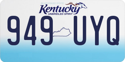KY license plate 949UYQ