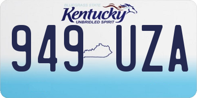 KY license plate 949UZA