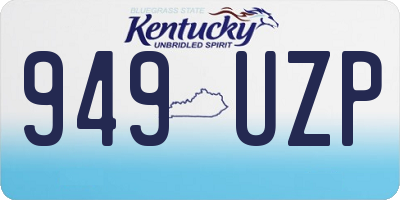 KY license plate 949UZP