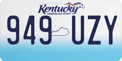KY license plate 949UZY