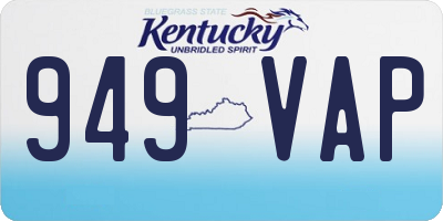 KY license plate 949VAP