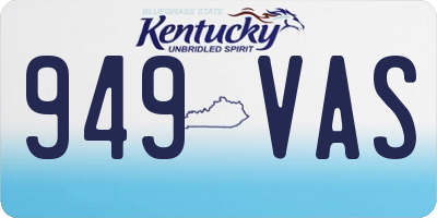 KY license plate 949VAS